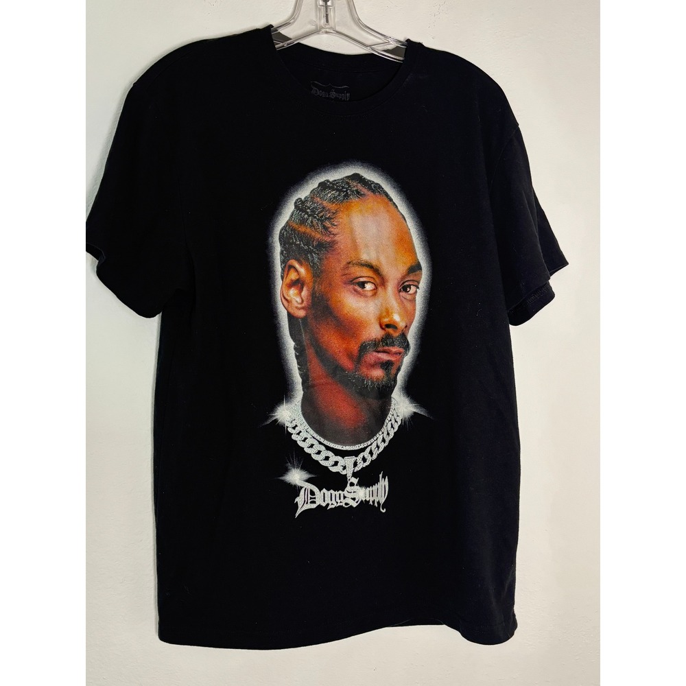 Dogg Supply Snoop Dogg Graphic T-Shirt Mens Medium Black Hip Hop Rap Tee‎